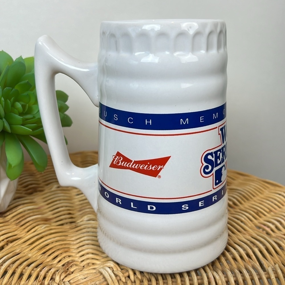Budweiser 1982 Baseball World Series Champion Beer Mug Cardinals Collectible - Picture 3 of 11